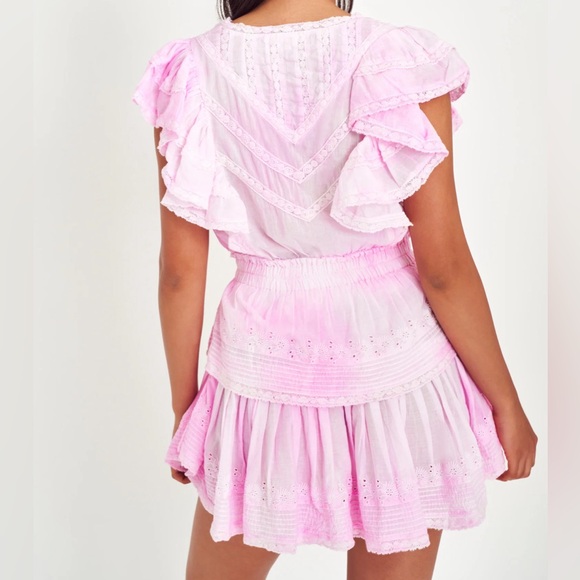 Love Shack Fancy Gwen Dress in Peony Pink size XS - Picture 2 of 5